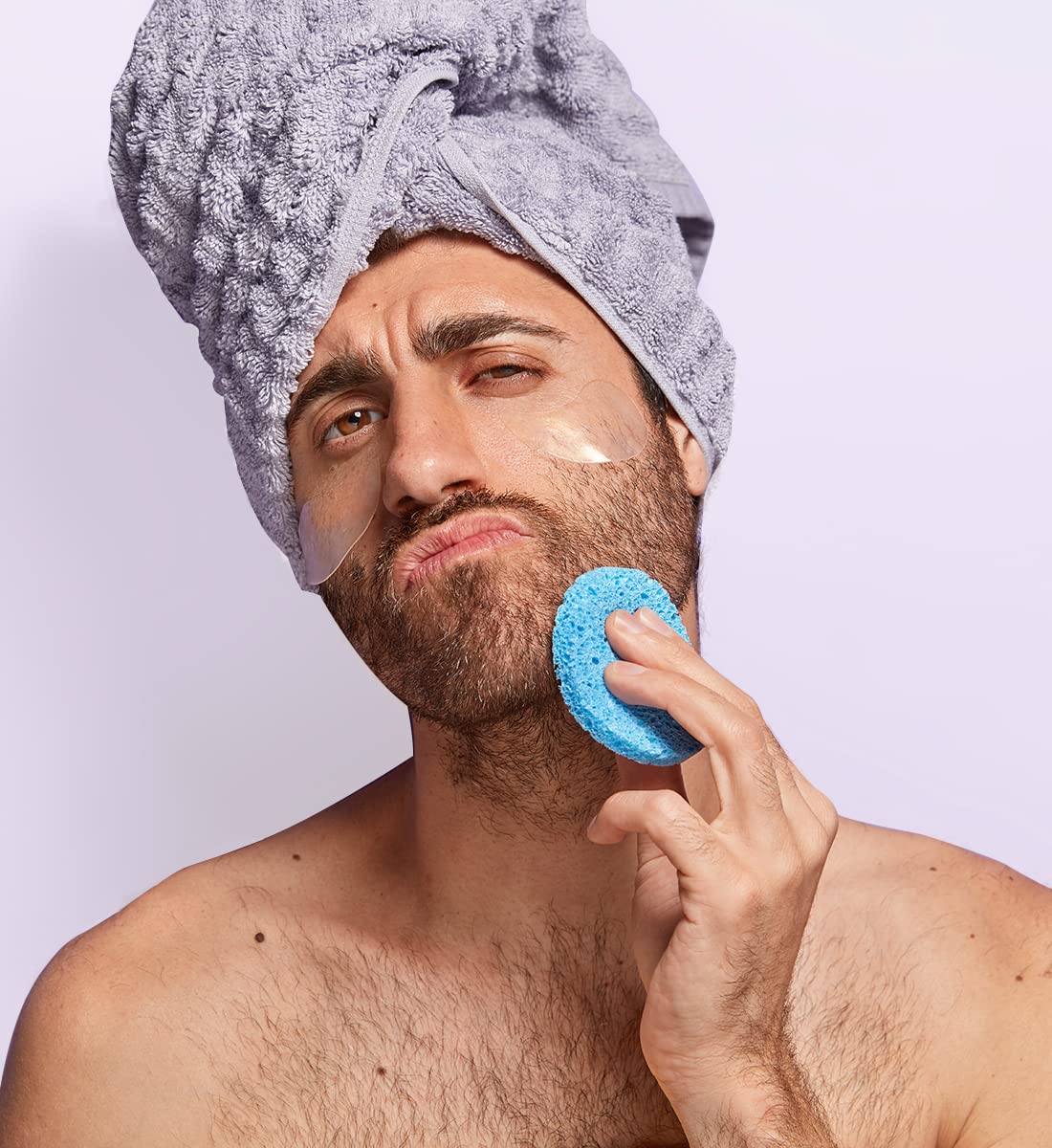 50-Count Compressed Facial Sponges for Daily Cleansing and Gentle Exfoliating, 100% Natural Cellulose Spa Sponge Perfect for Removing Dead Skin, Dirt and Makeup