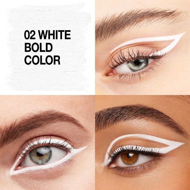 Evpct White Eyeliner Pencil - Waterproof Smudge-Proof Under Eye Liner for Bright Eyes | Makeup Essential