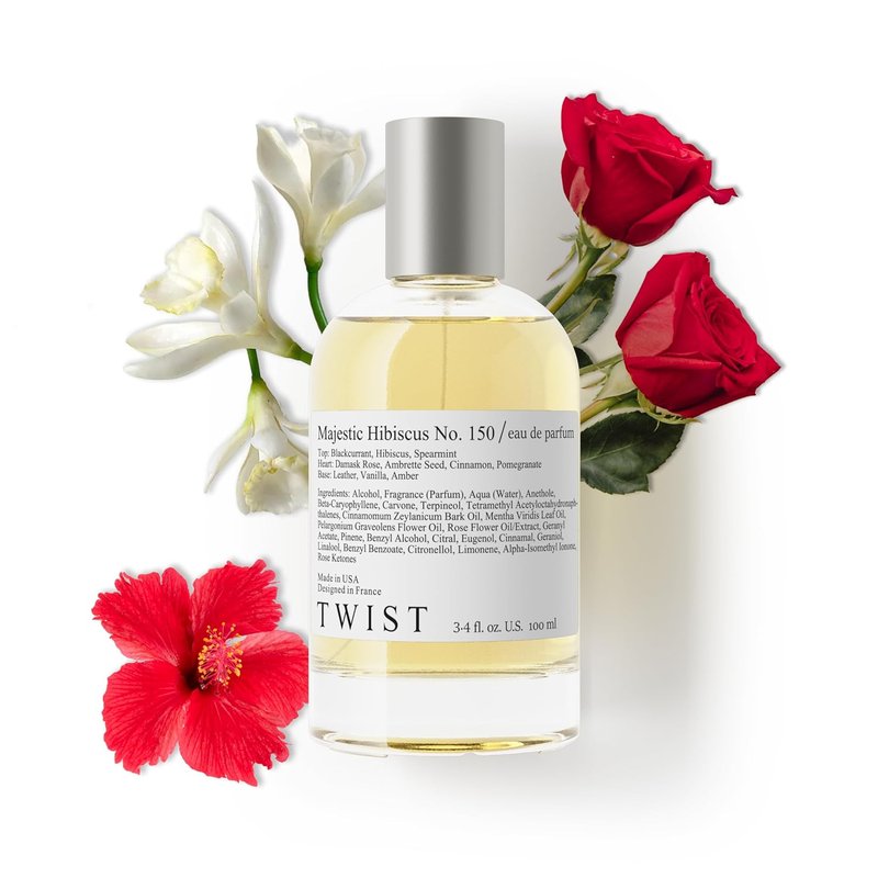 Majestic Hibiscus No. 150 - Long-Lasting Unisex Perfume with Spearmint & Blackcurrant | 100 ml Spray
