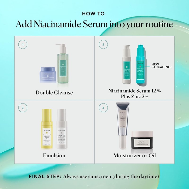 Naturium Niacinamide Face Serum 12% | Anti-Aging, Pore Minimizer & Dark Spot Corrector with Zinc, 1 oz