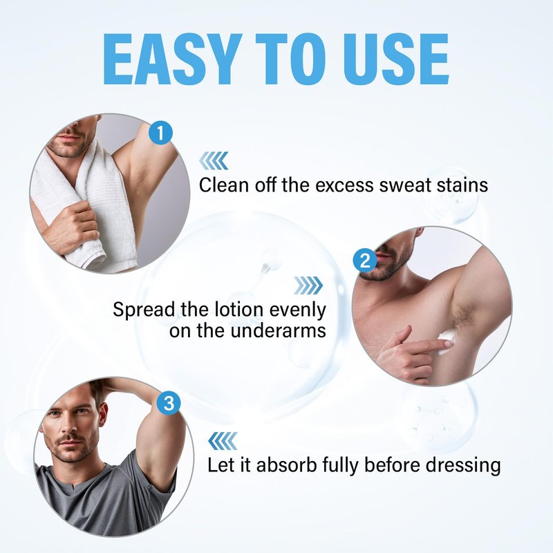 Face Antiperspirant，Antiperspirant for Men & Women, Sweat Absorbing Lotion-Fast-Absorbing，Long-Lasting Sweat Control, 60ml