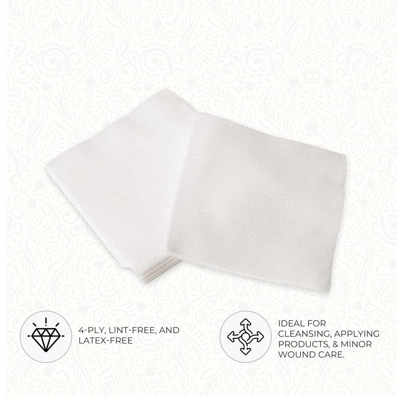 ForPro Professional Collection All-Purpose Lint-Free 4-Ply Esthetic Wipes, Non-Woven, For Salon and Spa Use, Soft, Strong and Durable, Latex-Free, 4" x 4", 200-Count