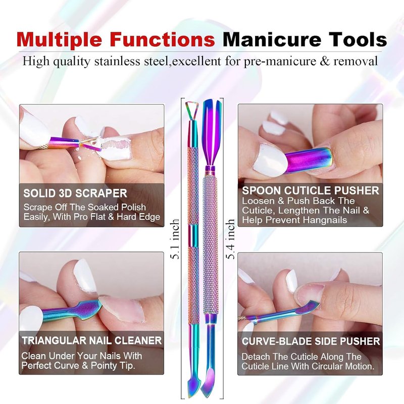 Regine Switzerland Gel Polish Remover Kit - Quick 2-5 Minute Removal with Cuticle Oil & Tool