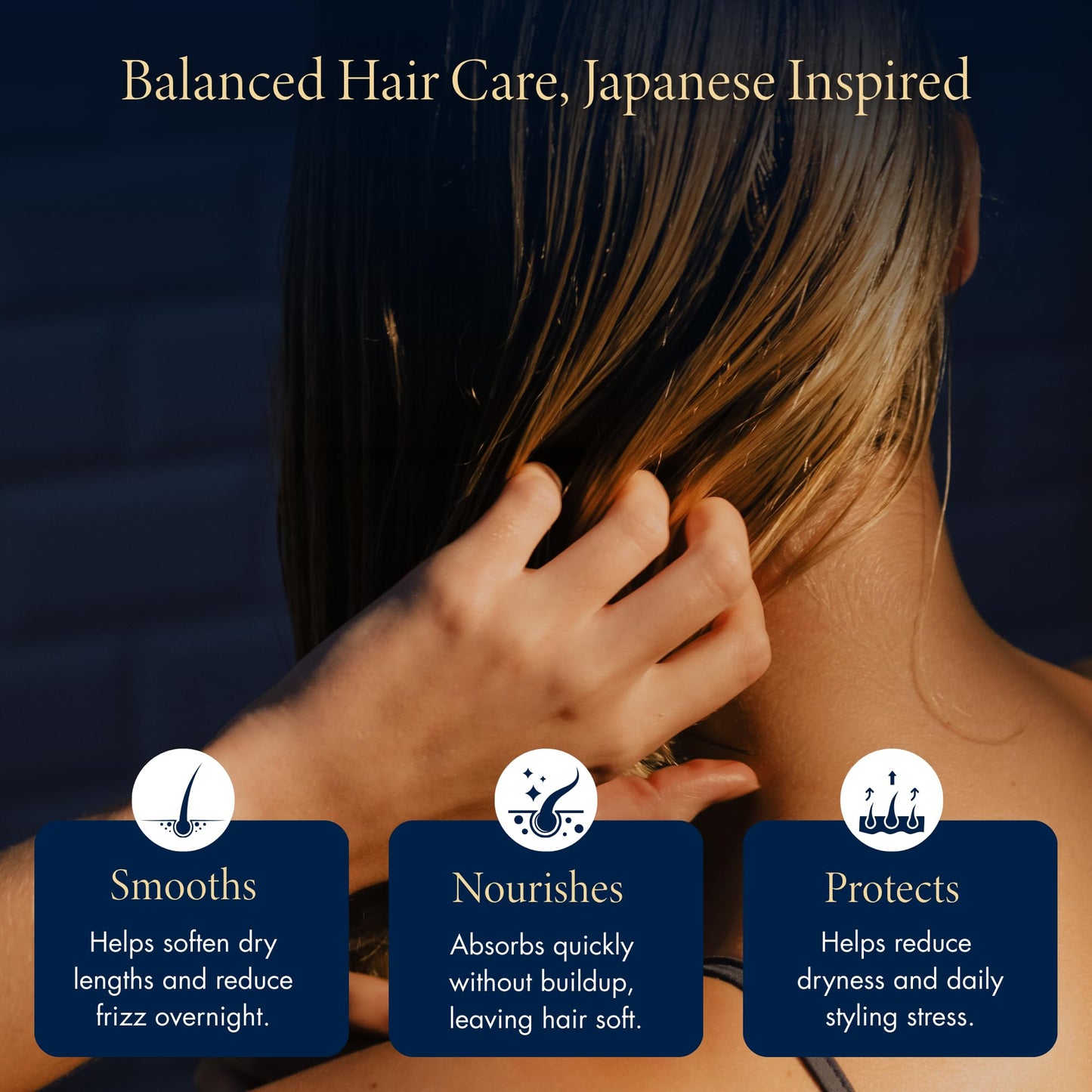 YOLU Hair Oil Frizz Control - Heat Protectant Hair Serum - Japanese Overnight Treatment for Damaged Dry Hair - Silicone Free Damage Repair - 2.71 fl oz