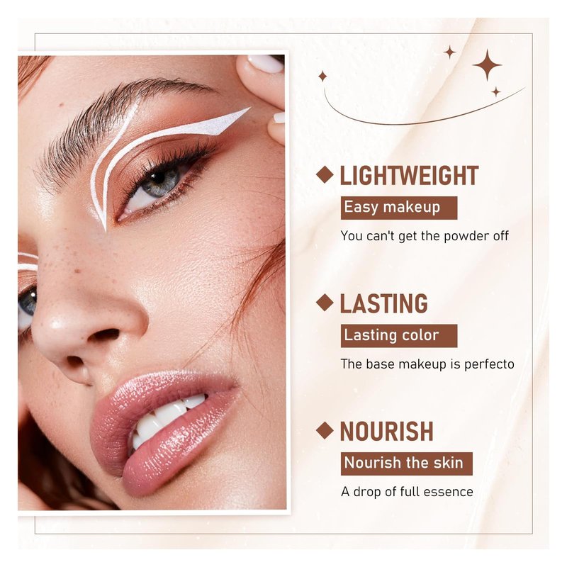Flawless Eraser Foundation Stick, Korean Hydrating Foundation Stick with Built-In Brush, Lightweight Buildable Medium-to-Full Coverage for Natural Finish (Ivory, 1pcs)