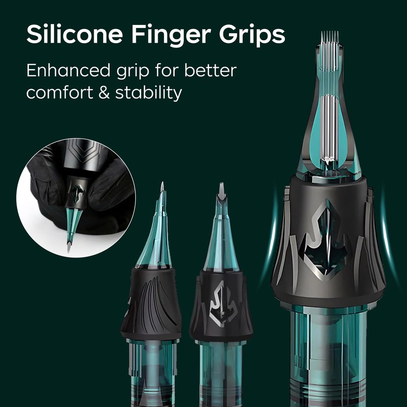 GBK 20Pcs Tattoo Cartridge Needles Assorted Mixed Size #12 Standard Round Liner-2Pcs each of 3RL 5RL 7RL 9RL 11RL 5RM 7RM 9RM 11RM 13RM Disposable Membrane Tattoo Needles Caetridge (First Try 2 20Pcs)