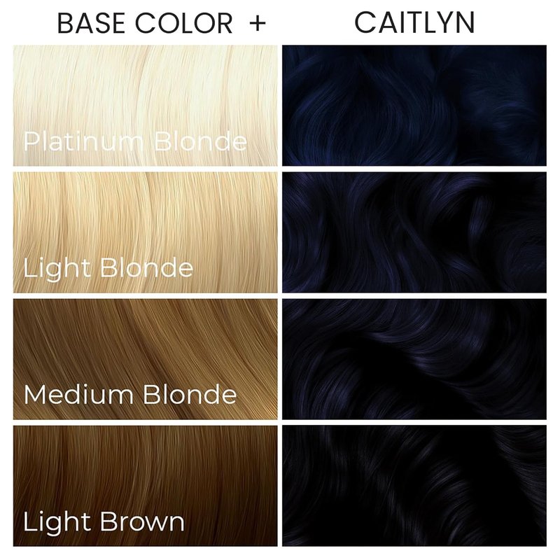 Arctic Fox Semi Permanent Hair Dye, Vegan & Cruelty Free, Deep Navy Blue, Ammonia Free, Fade Resistant, Arcane Caitlyn, For All Hair Types, 5.6 Fl Oz (Pack of 2)