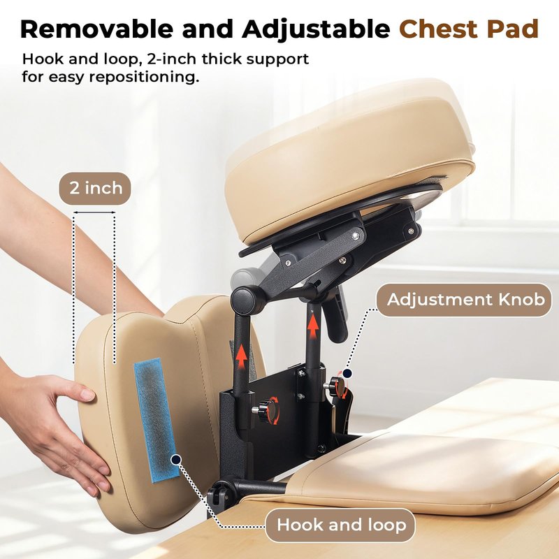 Luxurious 3 in 1 Multipurpose Massage Face Cradle & Cushion for Home Mattress, SPA Table & Desktop, Foldable Adjustable Massage Table Head Rest Face Down Pillow for Bed at Home, Office Siesta Artifact