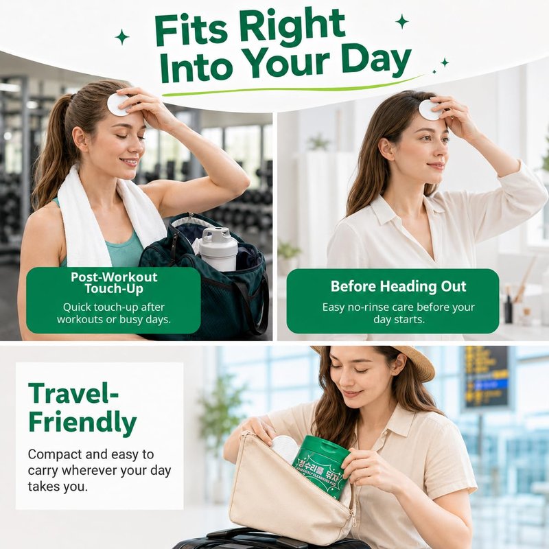 Madeca Hair & Scalp Cleansing Pads | All-in-One No-Rinse Hairline & Scalp Refresh Pads for On-the-Go Care Convenient Wipes for Post-Workout, Travel & Busy Days, Light Fresh Feel, 30 Pads