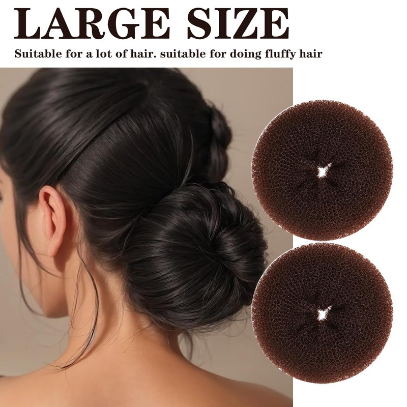 Hair Donuts for Buns Hair Donut Hair Bun Donut Donut Hair Bun Maker Set with Elastic Hair Ties and Pinsfor Women Ballet Gymnastics Bun Making Large Medium Small