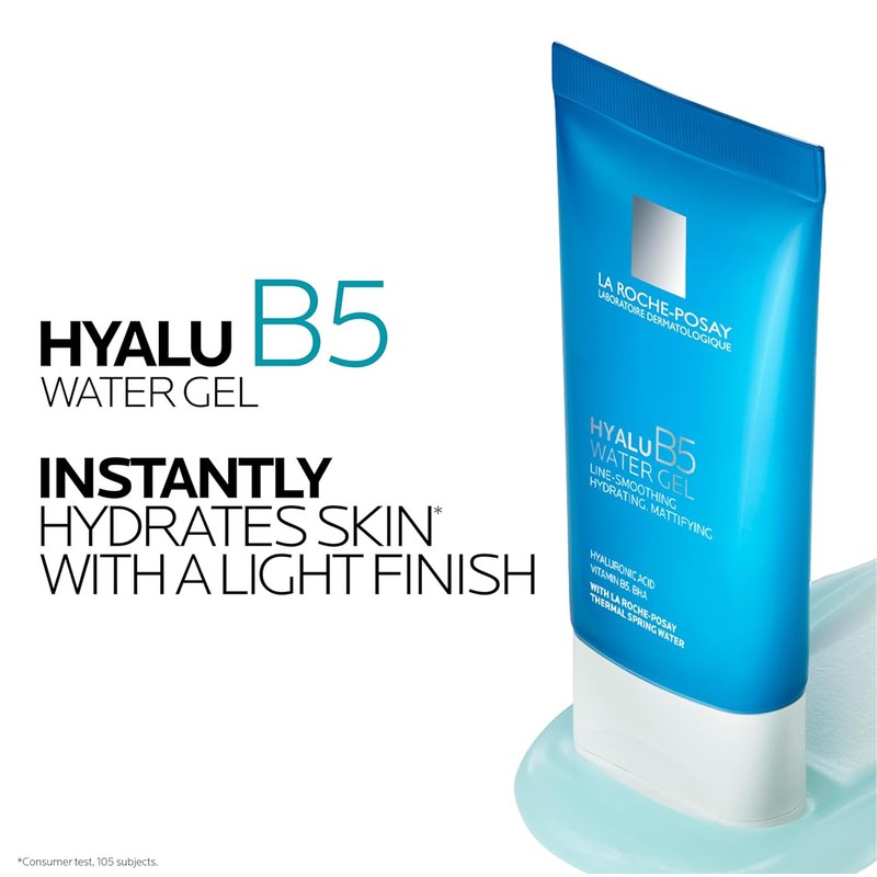 La Roche-Posay Hyalu B5 Water Gel Face Moisturizer - Hydrating Cream with Hyaluronic Acid, Lightweight & Non-Comedogenic, 1.35 fl oz