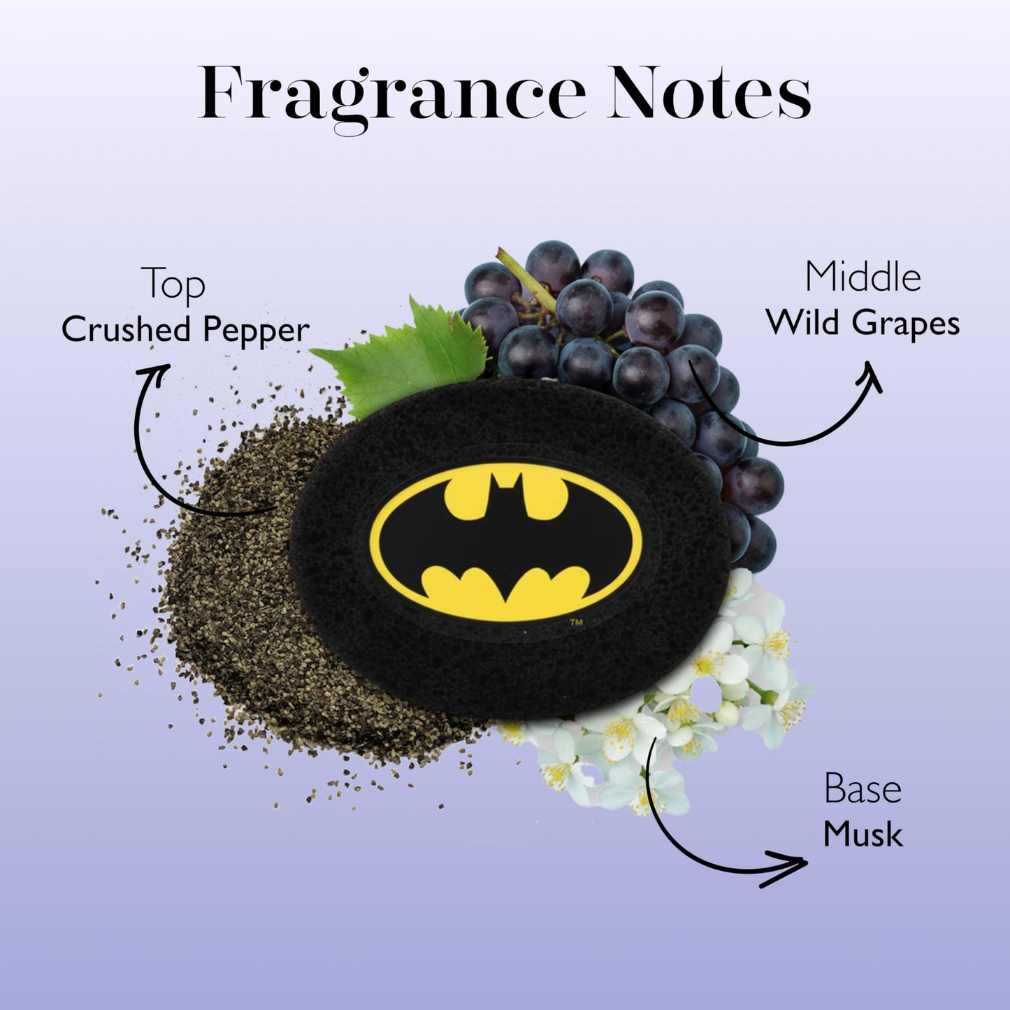 Spongellé Batman Grape Body Buffer | DC Super Hero Collection