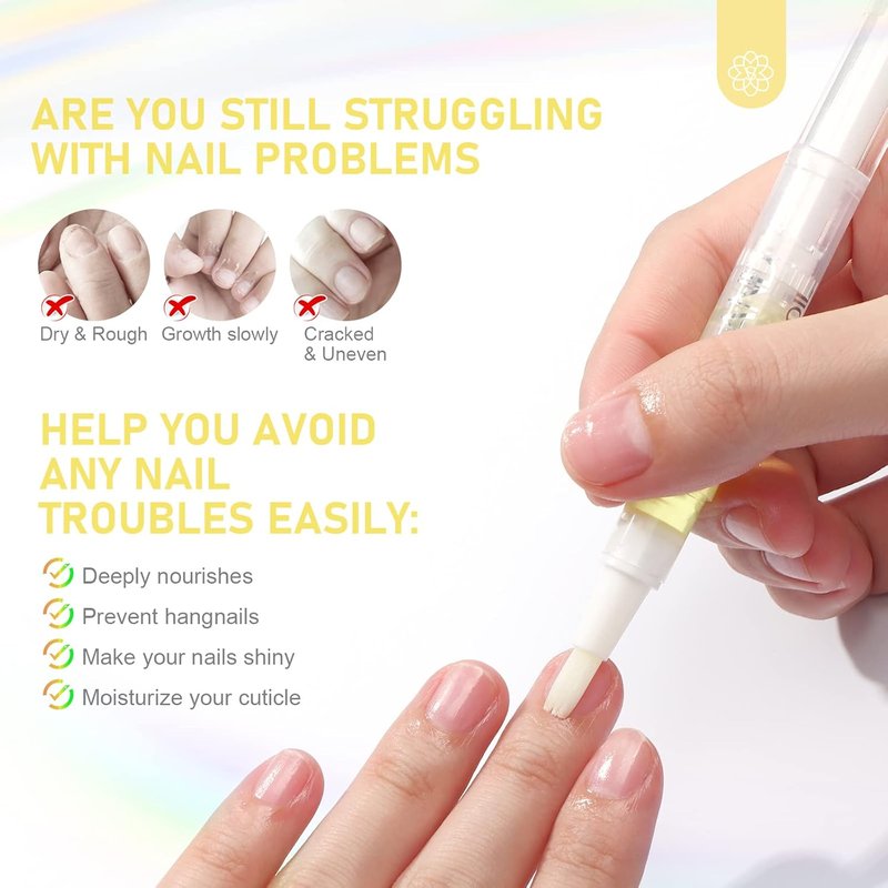 SAVILAND Cuticle Oil Pen Set - 6PCS Nail Growth Treatment & Strengthener for Healthy Nails