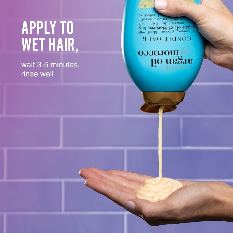 OGX Renewing Argan Oil of Morocco Conditioner - Strengthen & Repair Dry Hair | Paraben-Free, 13 fl. oz (Pack of 2)