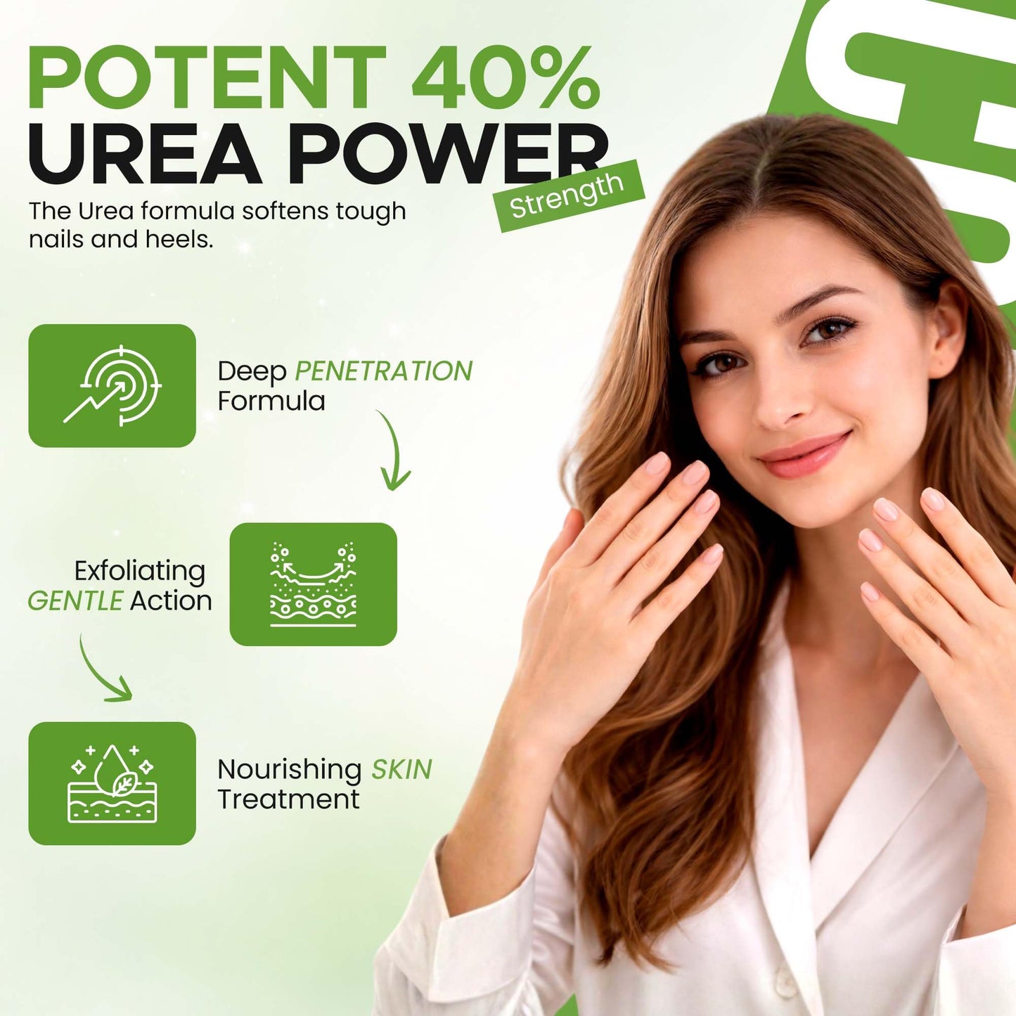 Urea Nail Gel - Softens Cracked Heel Calluses & Thick Toenails - Repairs Damaged, Yellow, Discolored Nails – Highly Effective & Quick-Dry Fingernails & Toenail Treatment (Urea 40%)