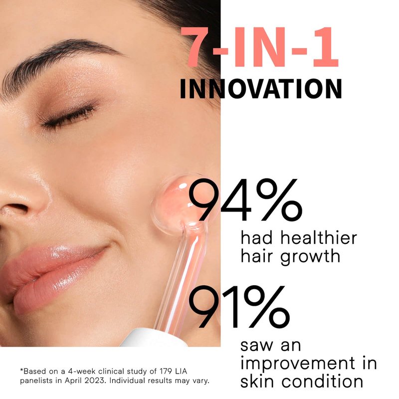 Lucsuer OxyGlow2 Cordless High Frequency Facial Machine - ProFacial Wand Clinical Skin Therapy Wand - Neon+Argon Gas (Onyx Black)