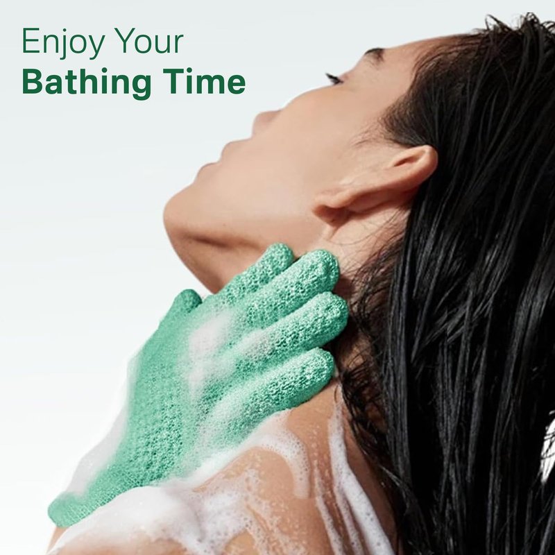Yiclick Heavy Exfoliating Gloves, Exfoliating Body Scrubber for Bath Shower Exfoliation, Body Scrub Exfoliator for Dead Skin Remover, Exfoliate Sponge Loofah Washcloth Mitt Men Women