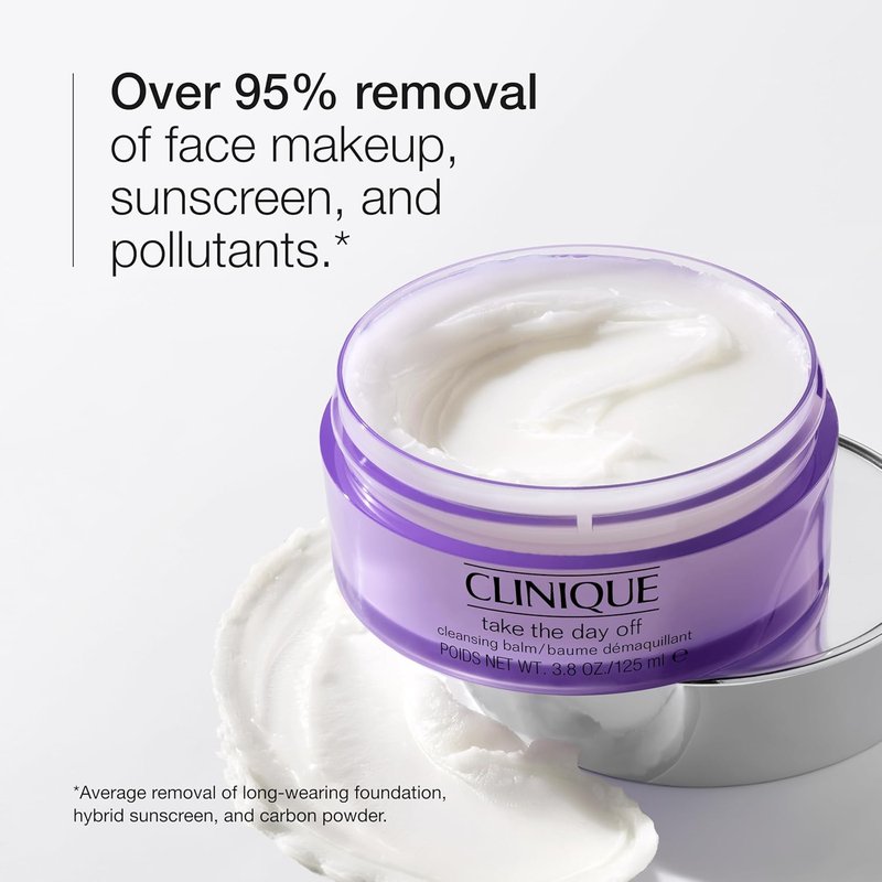 Clinique Take The Day Off Cleansing Balm - Gentle Makeup Remover | Dissolves Face & Eye Makeup | All Skin Types