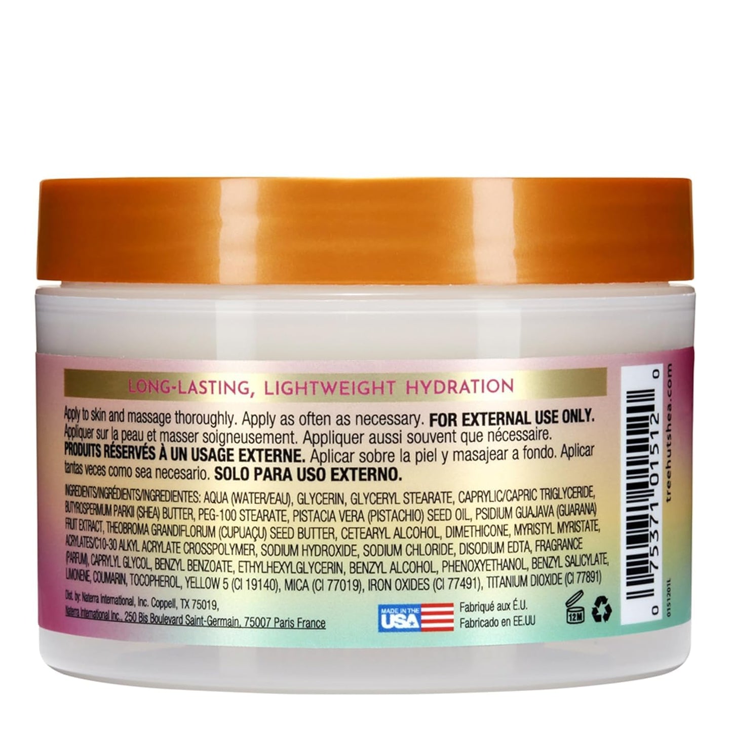Tree Hut Tropic Glow Whipped Shea Body Butter, Hydrating & Nourishing Body Lotion with Natural Oils, Moisturizer for Soft & Smooth Skin, 8.4 Oz