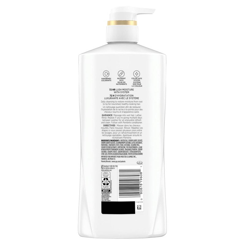 Pantene Daily Moisture Renewal Shampoo & Conditioner Set - Pro-V Nutrients for Hydration & Softness | 52.8 Oz Total + Miracle Rescue Shot (0.5 Oz)