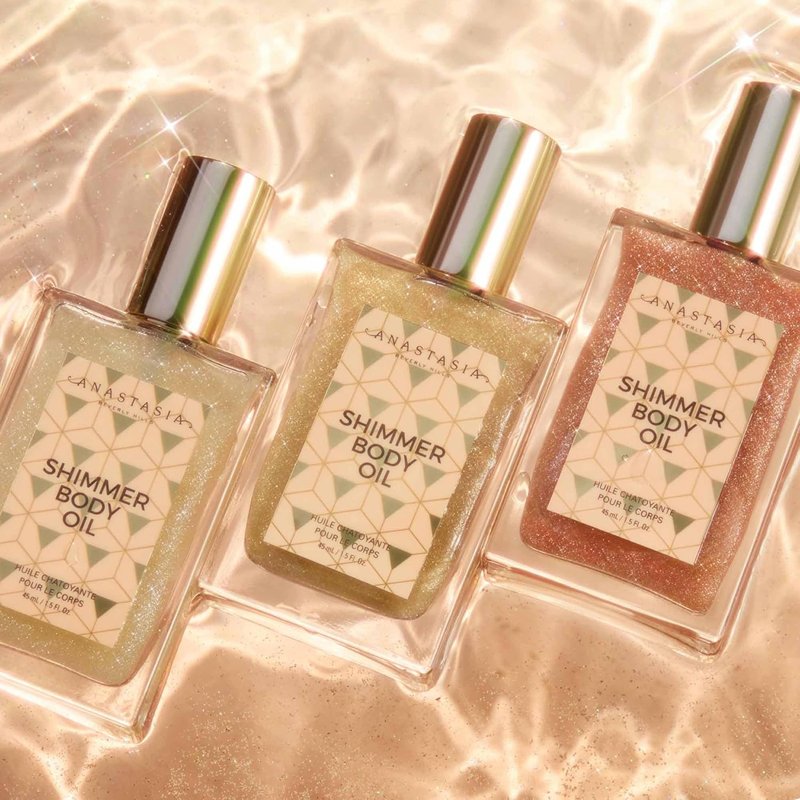 Anastasia Beverly Hills Shimmer Body Oil - Lightweight Glow Oil for Radiant, Silky Skin | Rose Gold