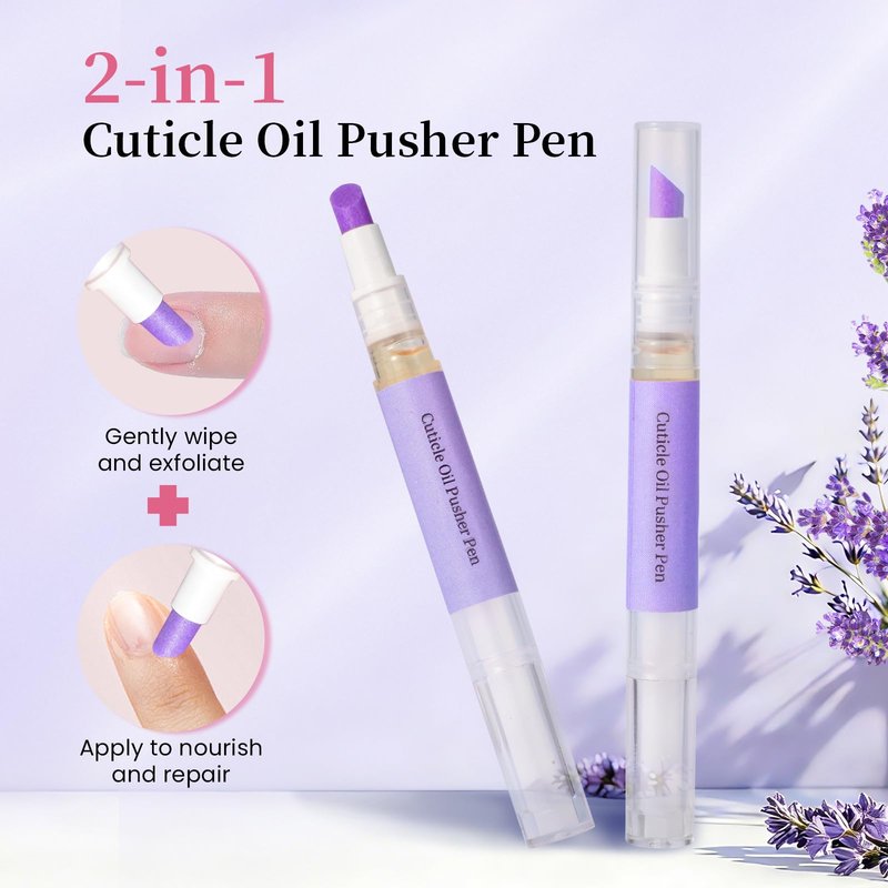 CORACIK 2-in-1 Cuticle Oil Pen - 2026 New Ceramic Cuticle Pusher & Oil Pen - Nail Care Tool for Damaged Nails, Removes Cuticles & Hangnails, Moisturizes & Brightens