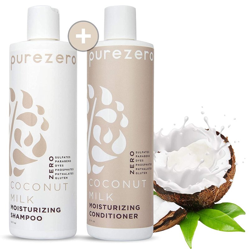 Coconut Milk Shampoo & Conditioner Set | Vegan, Cruelty-Free, Intense Hydration - Zero Sulfates & Parabens