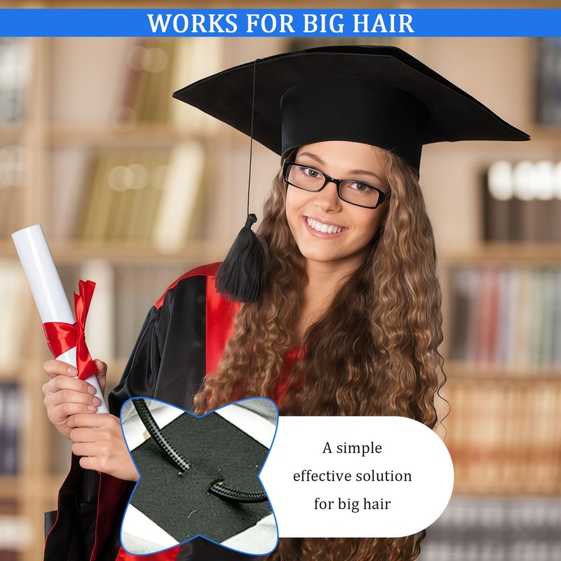 Pvoiue Graduation Cap Headband Insert, Grad Caps Headband Insert, Adjustable, Secures Cap and Keeps Hairstyle, Upgraded Interior Design, Simple and Practical Anti-Fall Hairband for Graduation