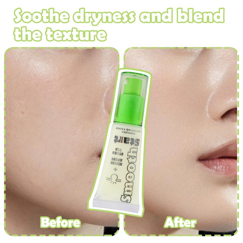 Oz Lab SmoothStart Poreless Mattifying Primer – Niacinamide & Green Tea Extract for Oil Control, Blurs Pores, Lightweight Non-Greasy Makeup Base, Vegan & Cruelty-Free, 0.68 fl oz/20ml