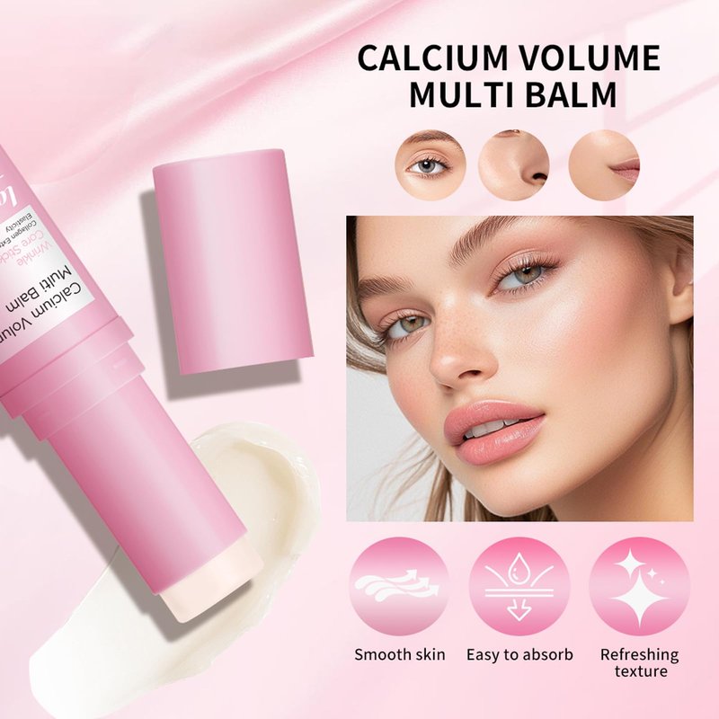 DENESTUP 2 Pcs Hydrating Multi Eye Balm Stick, Wrinkle Repair Bounce Moisturizing Multi Balm Stick All-in-One Collagen Stick Hydrating Lip Balm Eye Cream Face Neck Moisture Balm Skin Care
