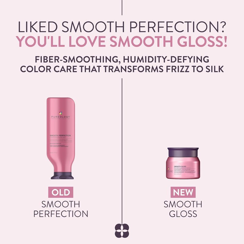 Pureology Smooth Gloss Treatment Mask - Smoothing Hair Mask for Frizz Control & Humidity Protection, Vegan