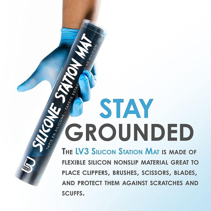 L3 Silicone Mat - Comfortable and Durable Non-Slip - Protects Against Scratches and Scuffs - Great for Barber and Hair Stylist Working Spaces (2 Pack)