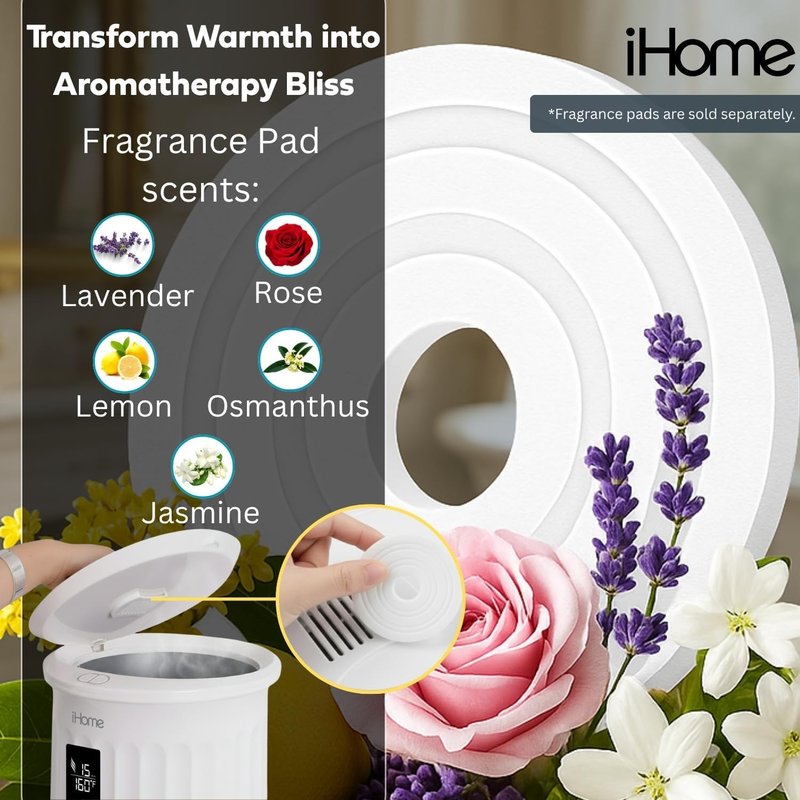 iHome Luxury 20L Towel Warmer - Large Hot Towel Heater with Fragrance Pad Holder | Ideal for Spa & Blankets