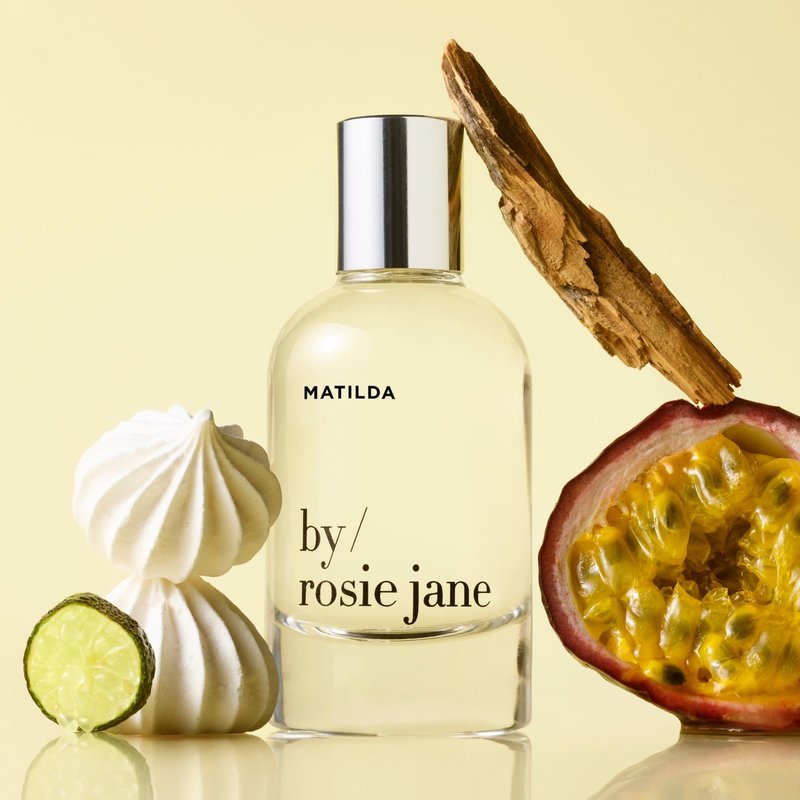By Rosie Jane Travel Perfume (Matilda) - Clean, Non-Toxic Perfumes for Women - Long-Lasting, Everyday Body Spray & Hair Perfume - Notes of Passionfruit, Sweet Meringue & Golden Musk - Vegan (10 ml)
