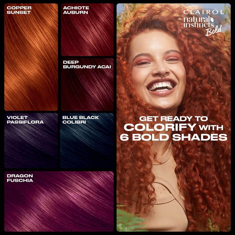 Clairol Natural Instincts Bold Permanent Hair Dye, BL28 Blue Black Colibri Hair Color, Pack of 1