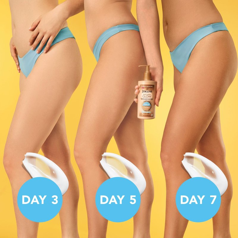 Jergens Natural Glow Hydra Gel Moisturizer, Gradual Tanning Lotion with Hyaluronic Acid, Hydrating Tanning Gel, Fragrance-Free Self Tanner, Fair to Medium Skin Tone, 8.3 Fl Oz