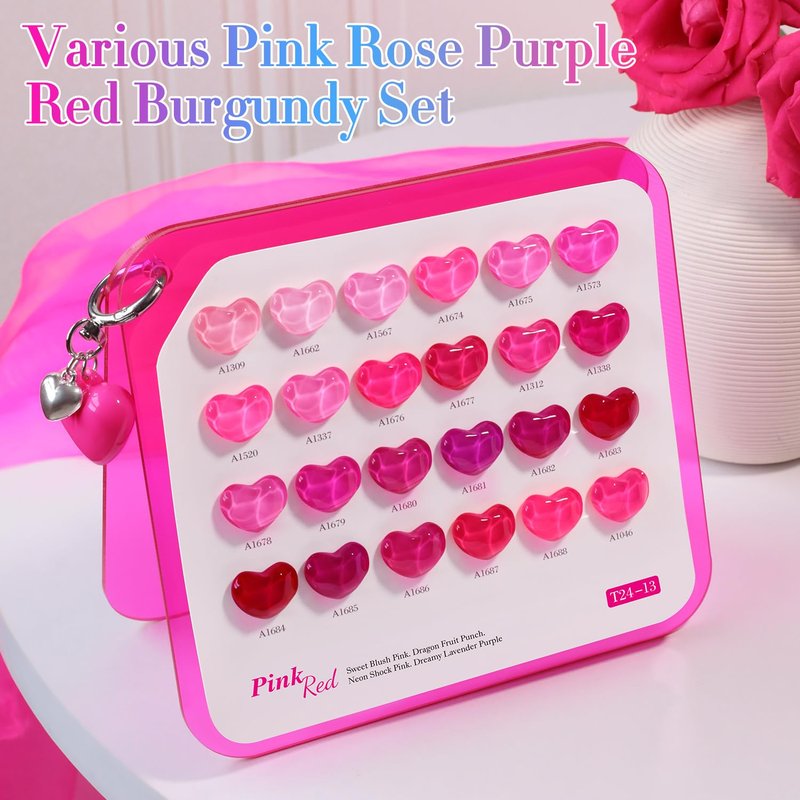 Double Rhythm 28Pcs 0.5Oz Gel Nail Polish Set Same Color Same Bottle Gel Polish Kit Nail Art Manicure Salon DIY at Home for Women