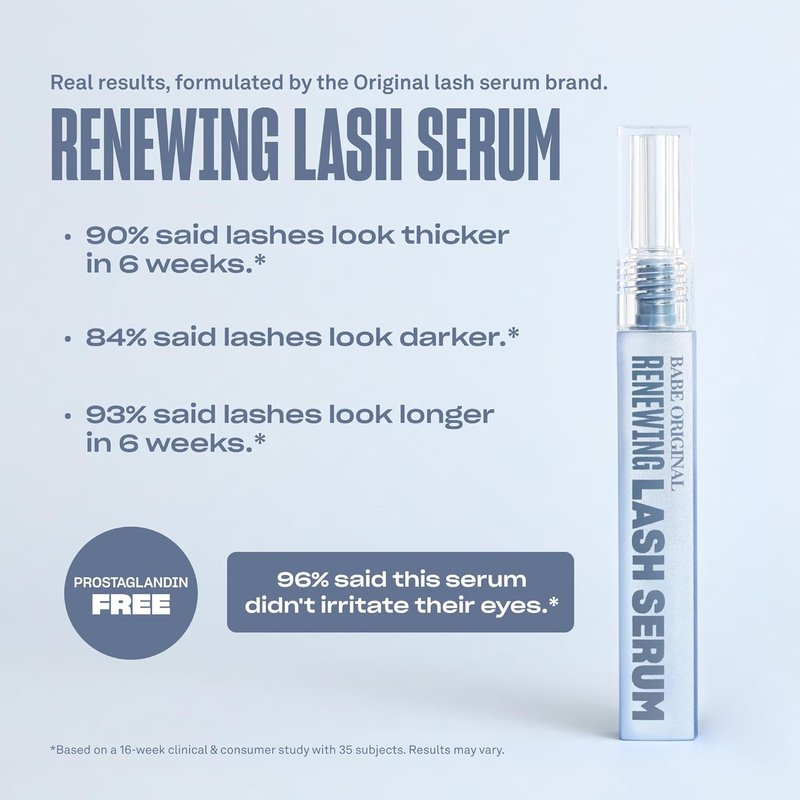 Renewing Lash Serum - Prostaglandin-Free, Peptide-Infused Treatment for Fuller, Longer Lashes | Vegan & Cruelty-Free