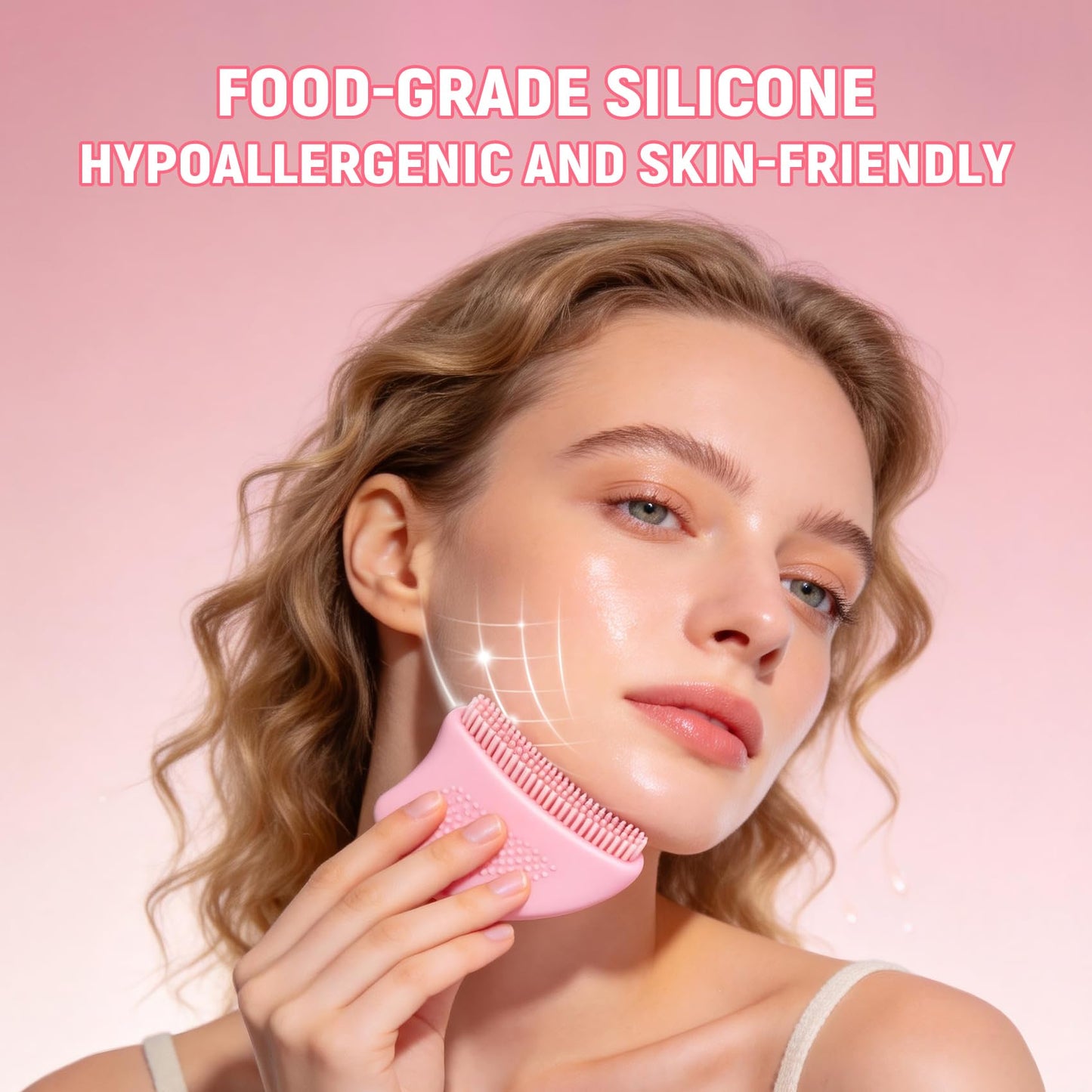 sprsum Silicone Lymphatic Contour Face Brush,Lymphatic Drainage Massager for Face,2026 New Gua Sha Facia Brush Upgrade Ergonomically Designed and Relieve Fatigue (1 Pcs)