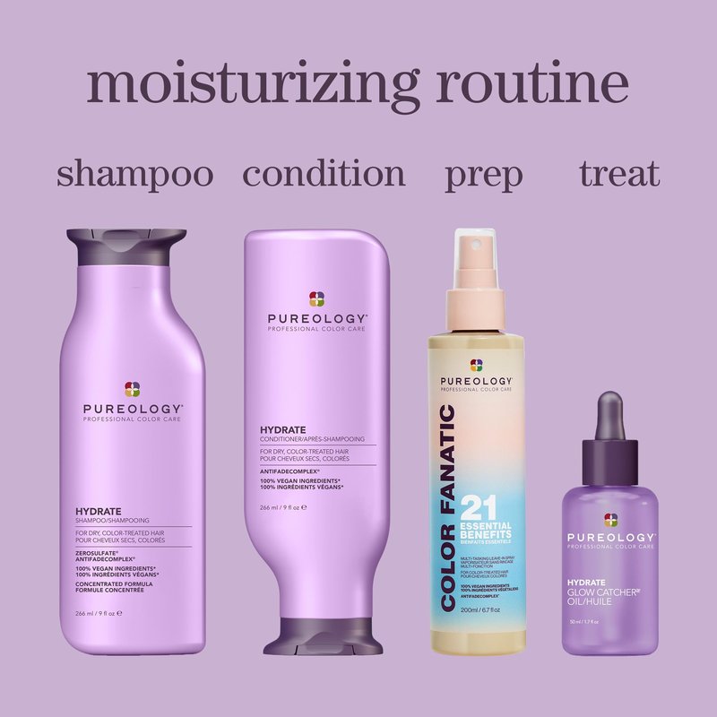 Pureology Hydrate Conditioner - For Dry or Color Treated Hair, Nourishing Conditioner to Restore Moisture and Seal in Hydration, Vegan, 33.8 Fl Oz