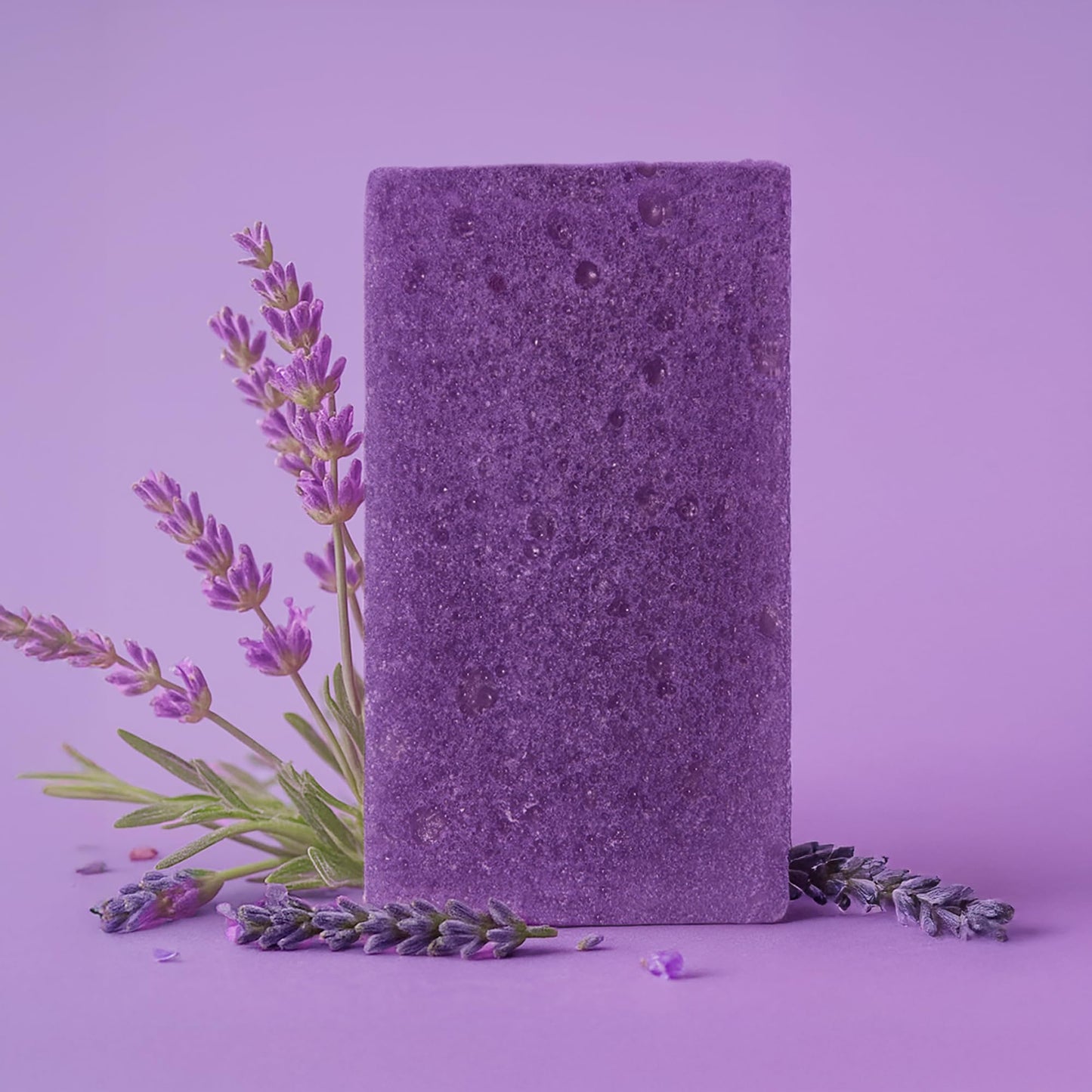 T.Taio Esponjabon Soap Sponge - Cleansing Shower Scrubber - Cleaning Bath Wash Scrub - Oil Removal - Massage & Lather Foot, Elbow, & Face - Bathroom Accessories - Fresh Lavender Scent