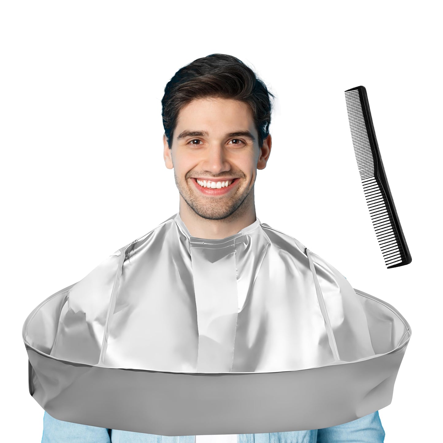 Wsevinn Hair Cutting Cape Professional Salon Barber Cape Foldable Haircut Cloak Hairdressing Umbrella Apron Kit for Adult Men and Women