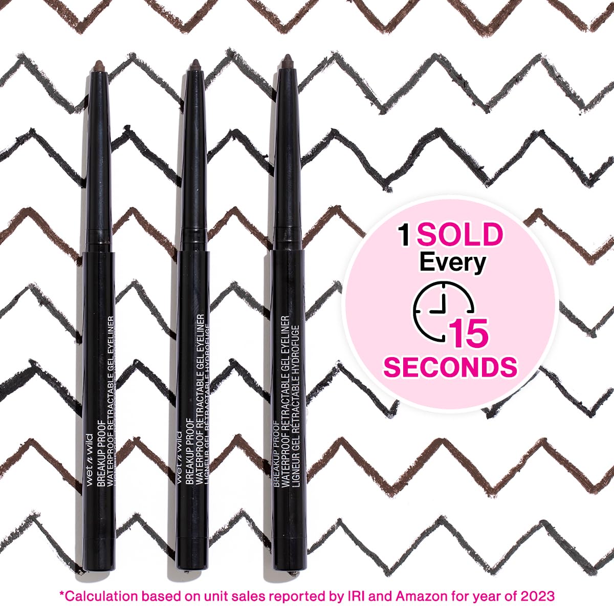 Wet n Wild Mega Last Gel Eyeliner - Waterproof, Ultra Pigmented, 16-Hour Wear - Dark Brown (Pack of 2)