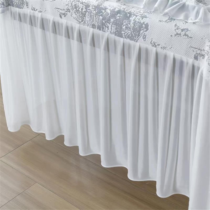 Massage Table Cover - Thickened Spa Table Skirt with Face Hole | Fits 75" x 31.5" - Gray