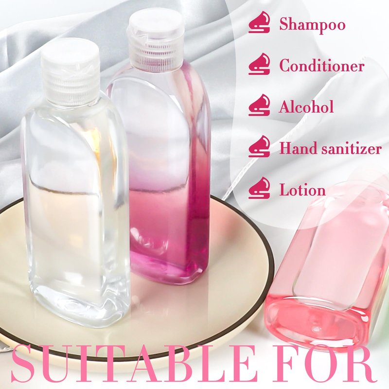 Craftisan 5 Pack 3.4 oz Clear Travel Bottles Kit for Toiletries, TSA Approved Travel Size Portable Refillable Containers Leak Proof Travel Accessories Essentials Set for Shampoo Conditioner Lotion