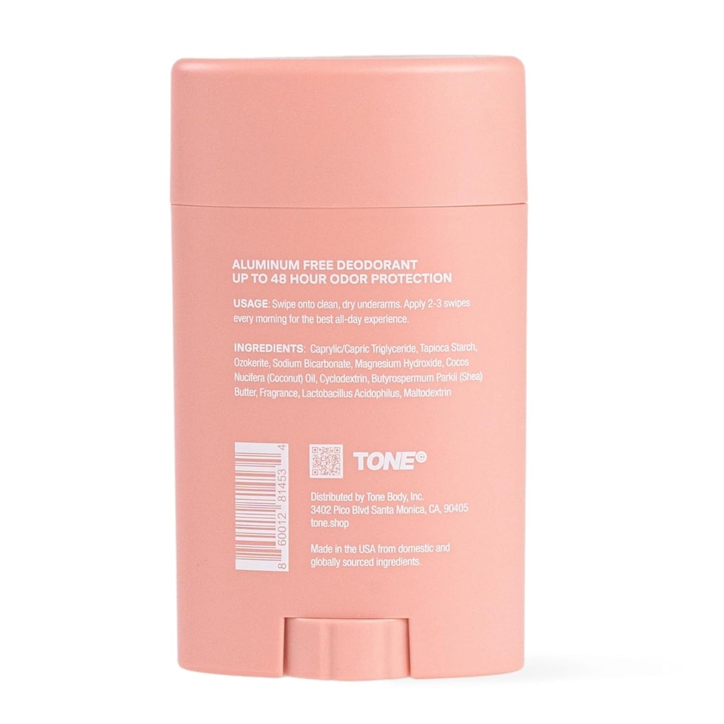 TONE Aluminum Free Deodorant - Citrus Scent, Paraben Free, 48-Hour Odor Protection | 2.65 oz (4 Pack)