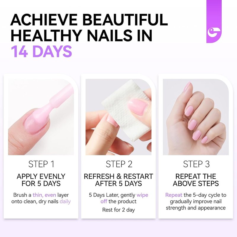 Nail Ridge Filler For Damaged Nails: Gelike ec 8 in 1 Nail Strengthener for Thin Nails and Growth - Protein Nail Ridge Filler with Top Coat Free