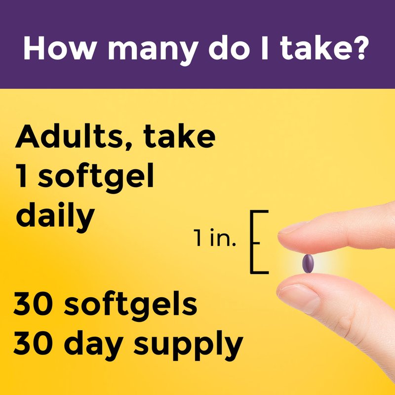 Nature Made Hair Growth Softgels, Clinically Studied Lustriva + Biotin, Vitamin C & A, Hair Growth Vitamins - Support Healthy Hair as You Age, 30 Softgels, 30 Day Supply