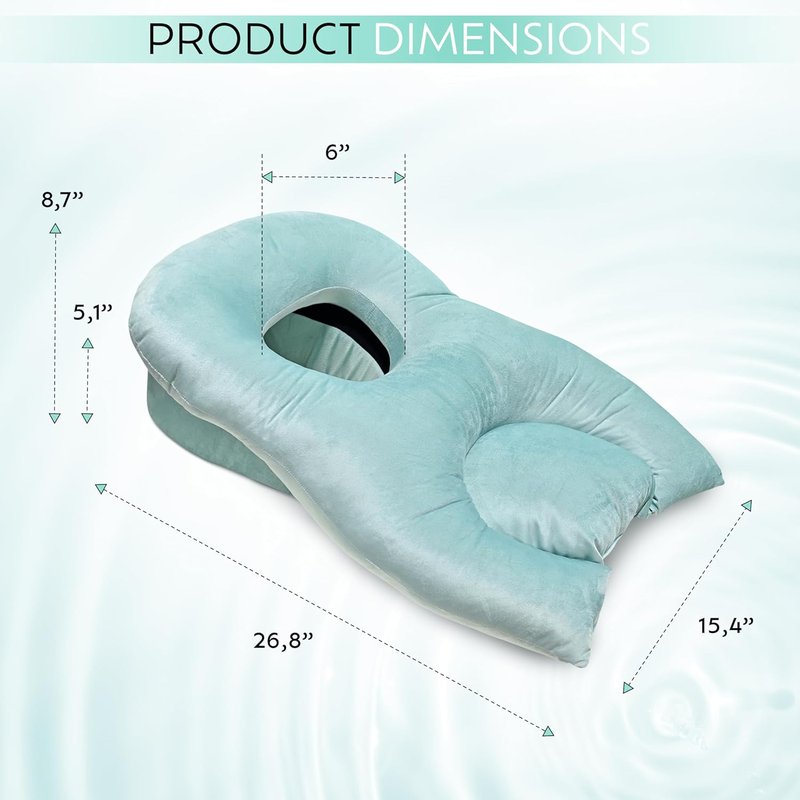 Skiennix Face Down Pillow - Ideal Support for Eye Surgery Recovery | Comfortable Massage Bed Pillow