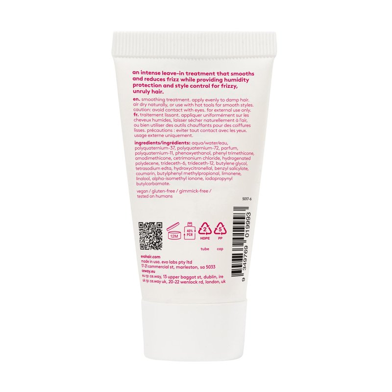 EVO Lockdown Leave-In Smoothing Treatment for Frizzy & Color-Treated Hair - Anti-Frizz, Humidity Control & Detangler - 1 fl oz, Travel Size